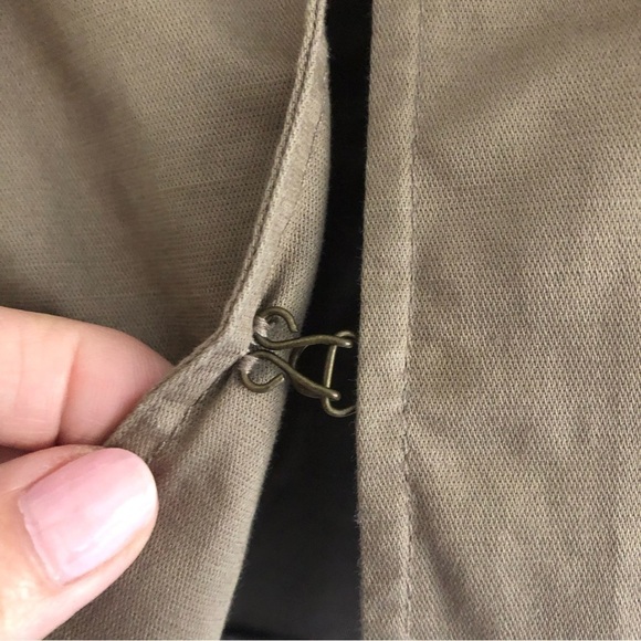 Trina Turk Jacket Military Inspired Tan Khaki Size Small - Picture 6 of 10
